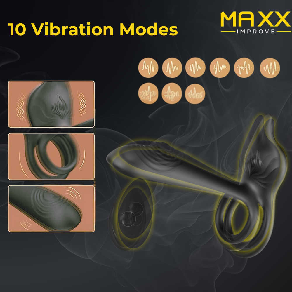 MAXX IMPROVE Double Trouble Vibrating Cock Ring - Maxx Improve