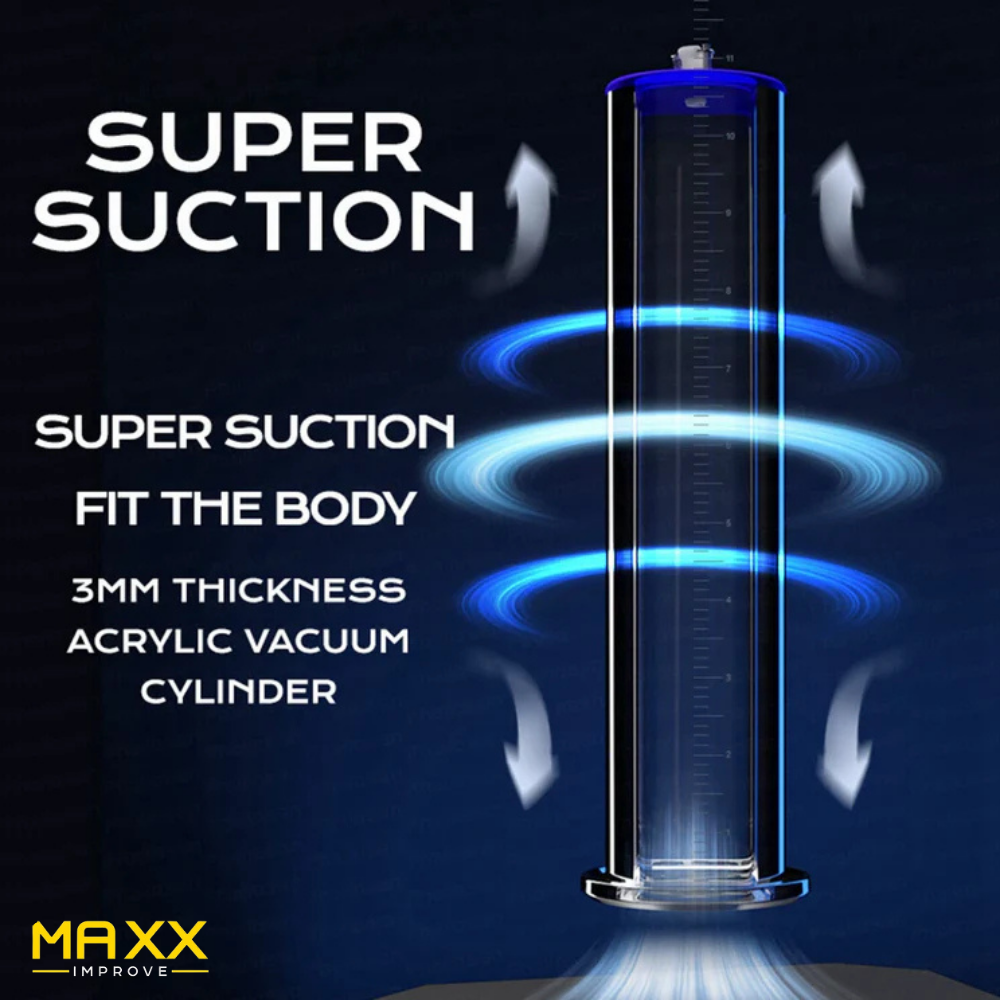 MAXX IMPROVE Penis Pump with Metal Pressure Gauge Handle - Maxx Improve