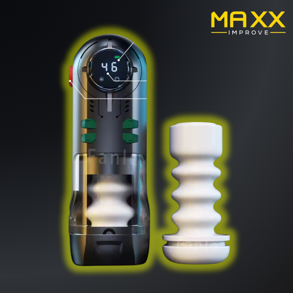 MAXX IMPROVE SensuWave Masturbator 3-In-1, Suck-Vibrate-Moaning (Optional)