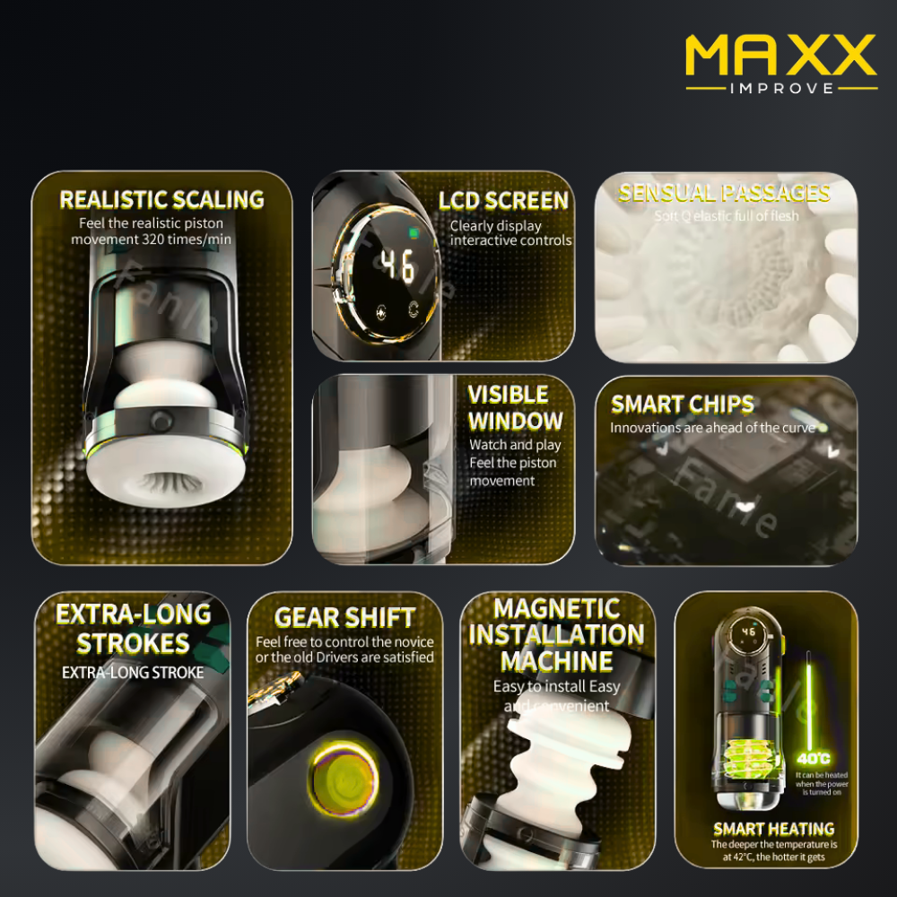 MAXX IMPROVE SensuWave Masturbator 3-In-1, Suck-Vibrate-Moaning (Optional)