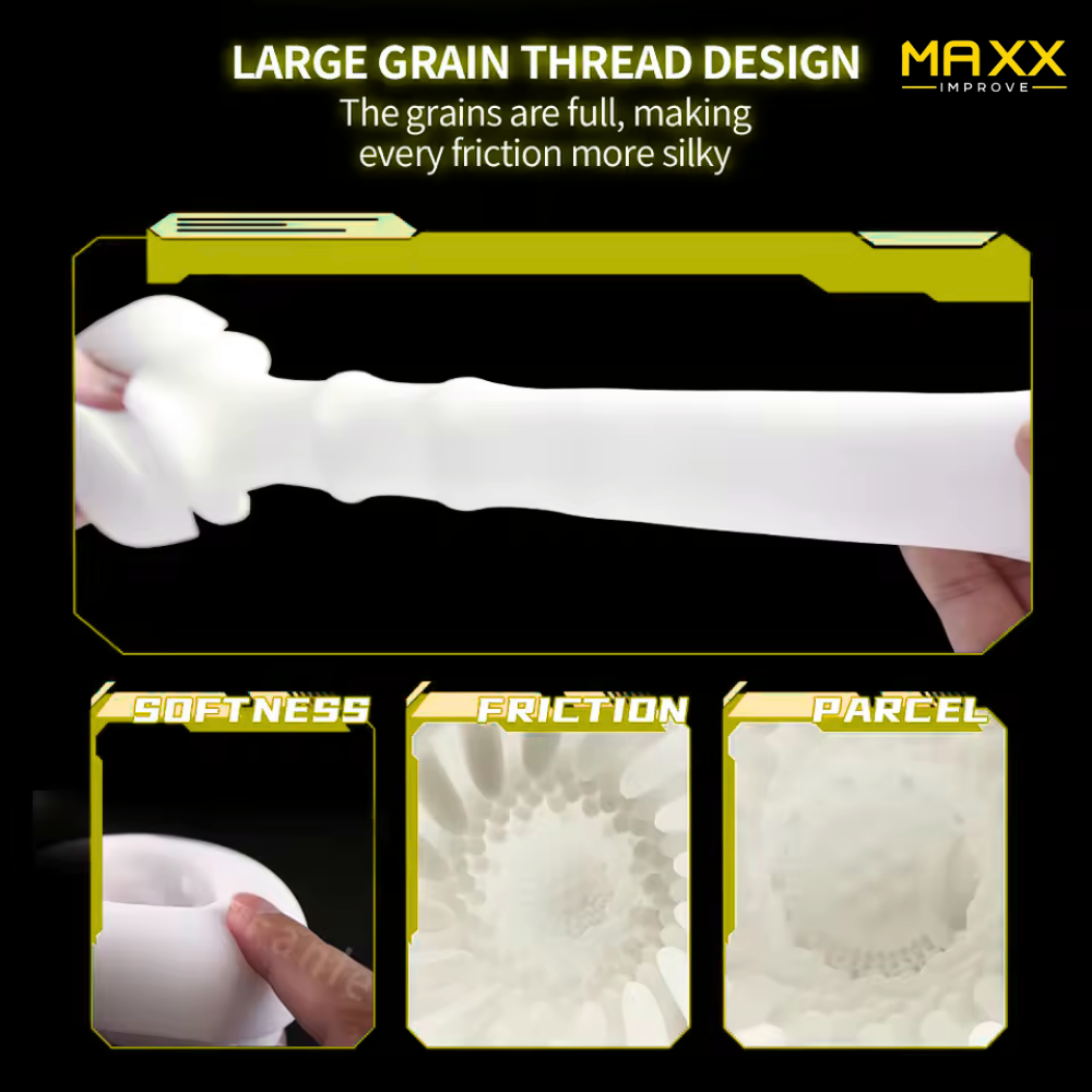 MAXX IMPROVE SensuWave Masturbator 3-In-1, Suck-Vibrate-Moaning (Optional)
