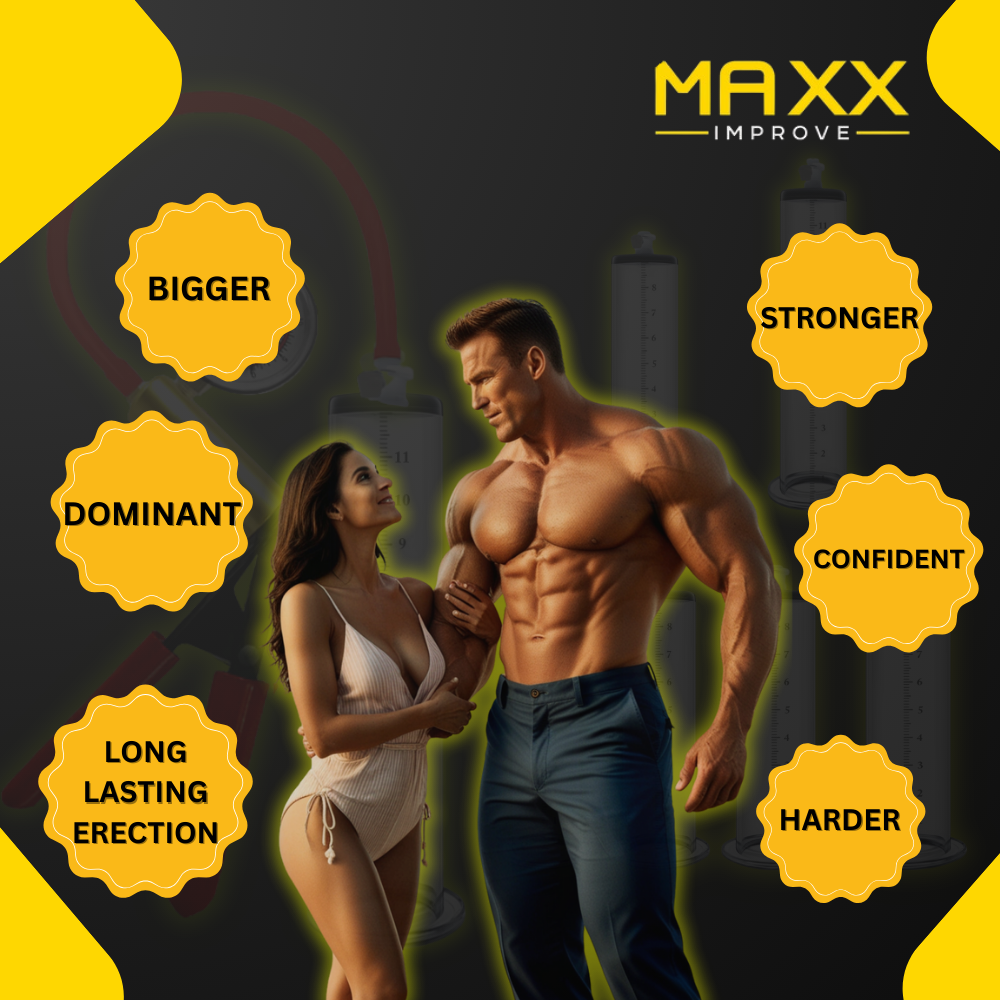 MAXX IMPROVE Penis Pump with Metal Pressure Gauge Handle - Maxx Improve