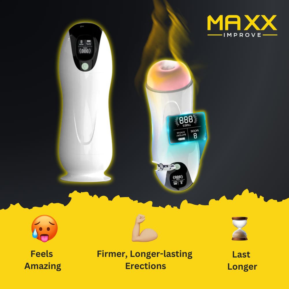 MAXX IMPROVE SensuWave Masturbator 3-In-1, Suck-Vibrate-Moaning (Optional)