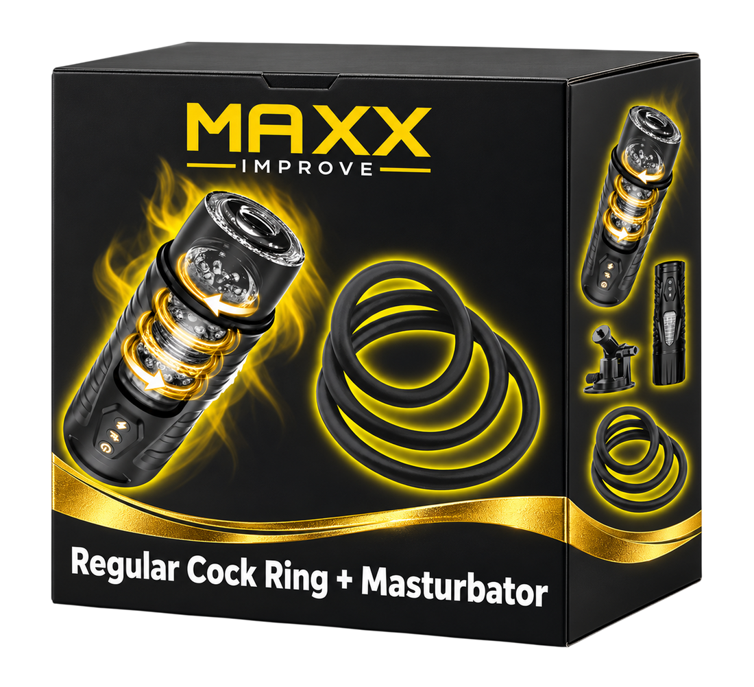7-Pack Cock Rings + Masturbator