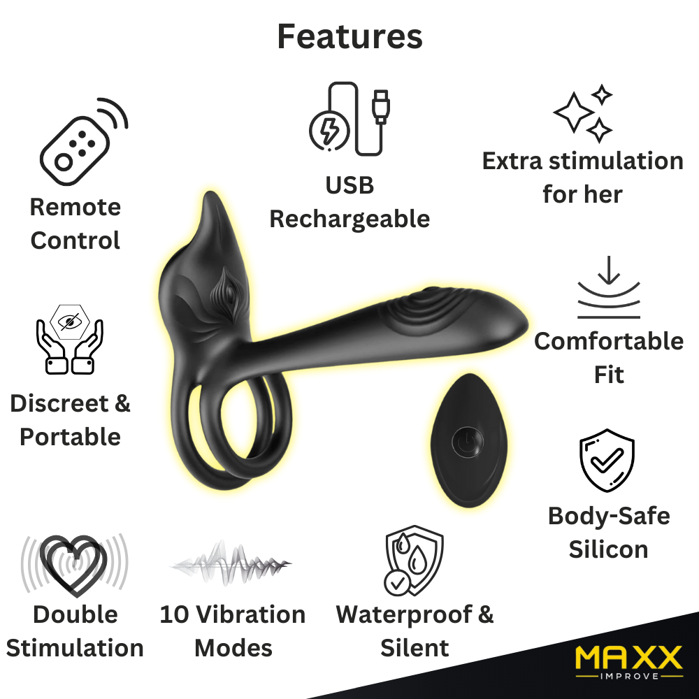 MAXX IMPROVE Double Trouble Vibrating Cock Ring