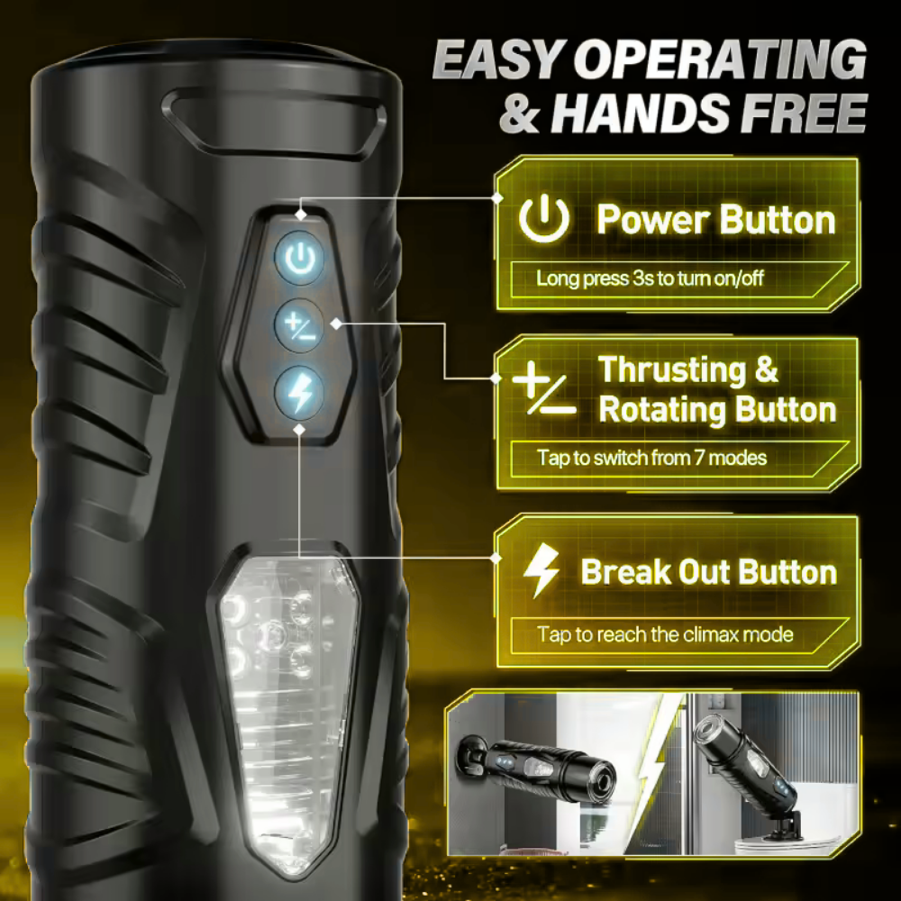 Automatic Masturbator Seven Thrusting Rotating Modes Mastubator Cup Telescopic SexToy Bags Men Adult Toys
